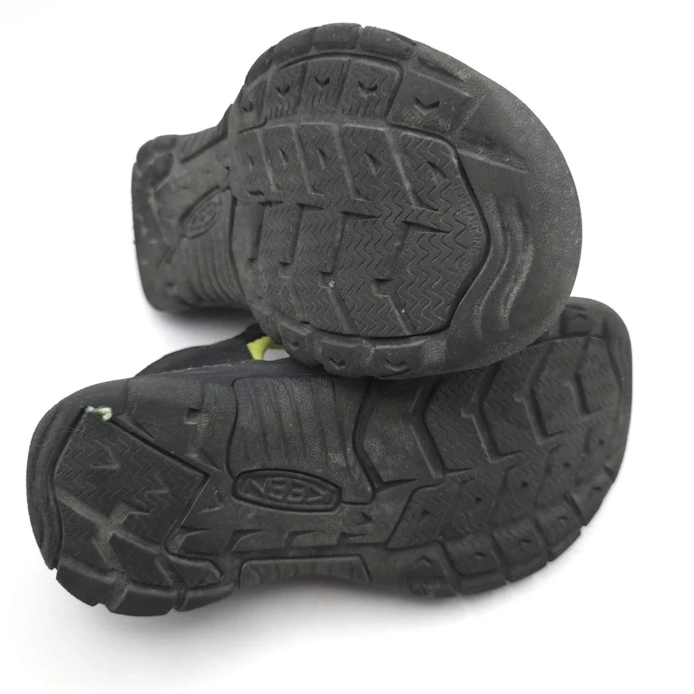 KEEN FootWear Kids Sandals 2 Black & Green Outdoor‎ Water Shoes Hook Loop
